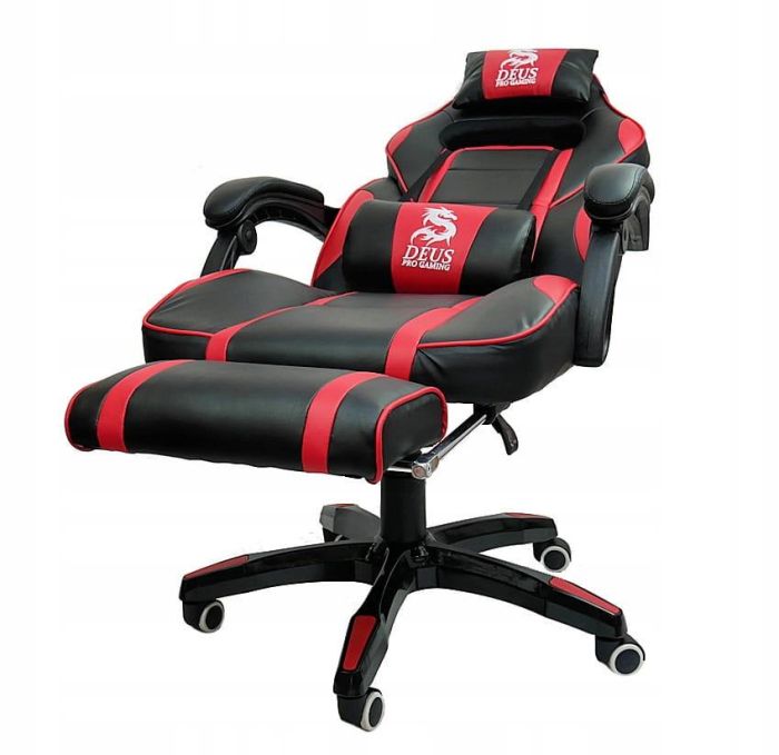 Компьютерное кресло DEUS LARGE Красный, Zenga экокожа