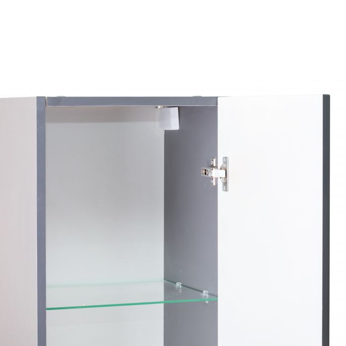 Пенал подвесной Qtap Scorpio 350х1650х300 Graphite QT1476PP1652RG