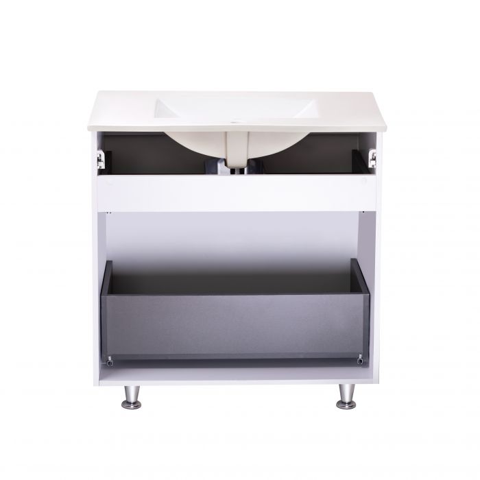 Комплект Qtap Scorpio 810х825х460 White напольная тумба + раковина врезная QT1471TNВ8013080CW