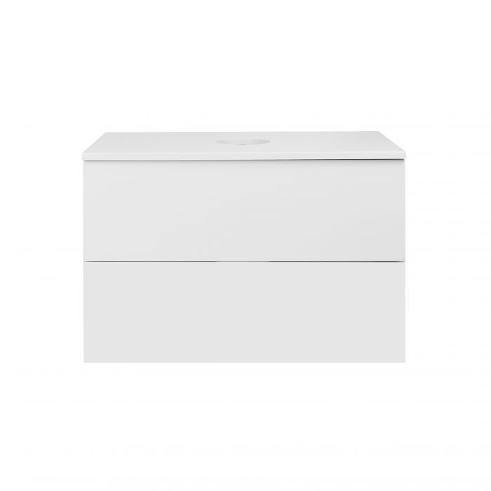 Тумба подвесная Qtap Tern 700х476х469 White со столешницей QT1779TPL701W