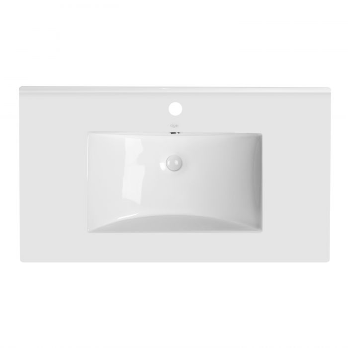 Комплект Qtap Tern 800х725х437 White напольная тумба + раковина врезная QT1771TNL8013080CW