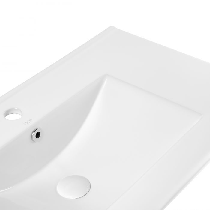 Комплект Qtap Tern 800х725х437 White напольная тумба + раковина врезная QT1771TNL8013080CW