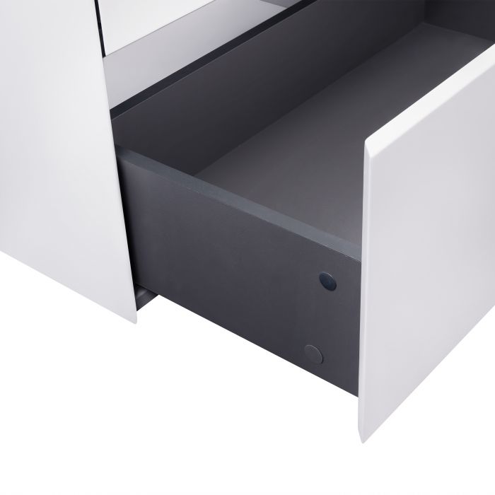 Комплект Qtap Tern 800х725х437 White напольная тумба + раковина врезная QT1771TNL8013080CW