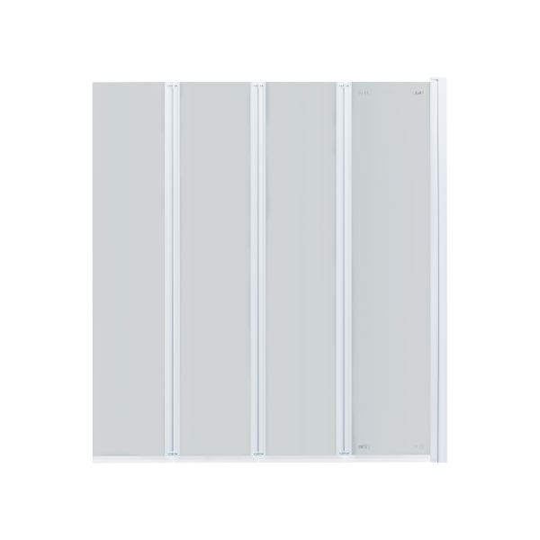 Штора на ванну Qtap Gemini WHI401214RP6 скло Pear 6 мм, 120x140 см