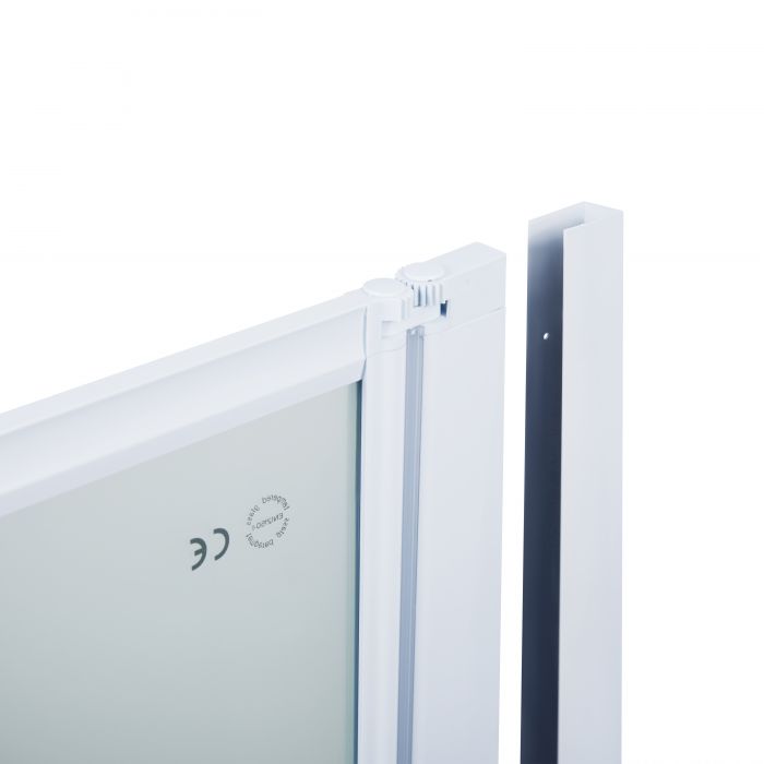 Штора на ванну Qtap Gemini WHI401314RP4 стекло Pear 6 мм, 130x140 см