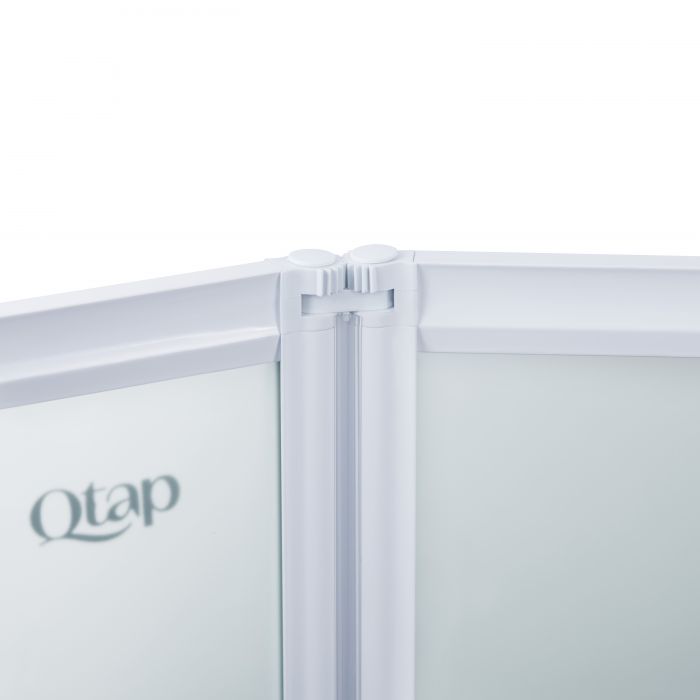 Штора на ванну Qtap Gemini WHI401314RP4 стекло Pear 6 мм, 130x140 см