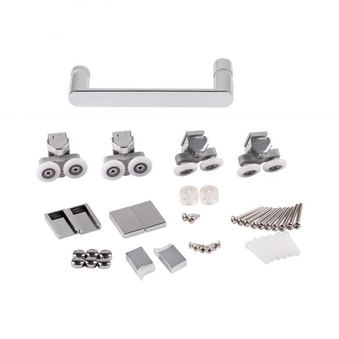 Душевые двери в нишу Qtap Taurus CRM209-1.C6 90-100x185 см, стекло Clear 6 мм, покрытие CalcLess