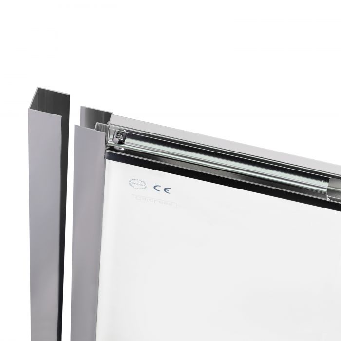 Душевые двери в нишу Qtap Taurus CRM201-11.C6 110-120x185 см, стекло Clear 6 мм, покрытие CalcLess