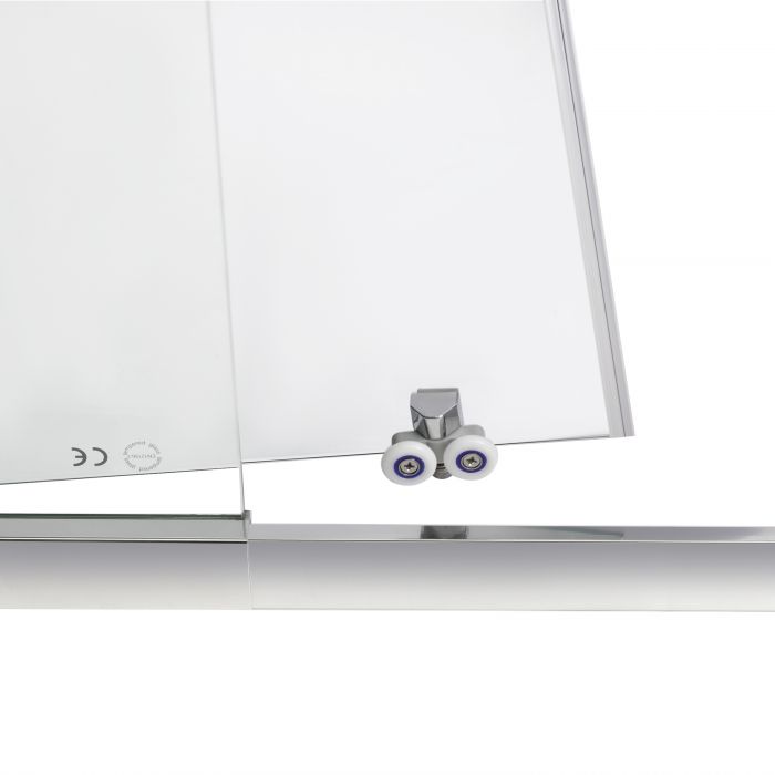 Душевые двери в нишу Qtap Taurus CRM2013-14.C6 130-140x185 см, стекло Clear 6 мм, покрытие CalcLess