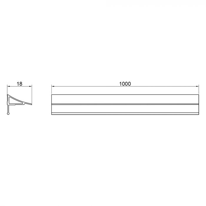 Декоративная планка для поддона и ванной Qtap Water cover WHI60101803
