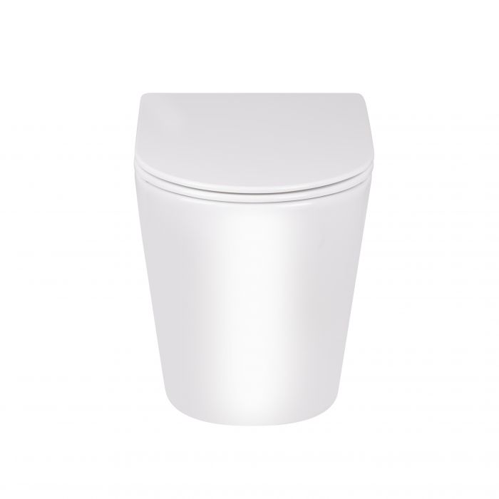 Унитаз напольный Qtap Swan безобедочный с сиденьем Soft-close QT16223178W