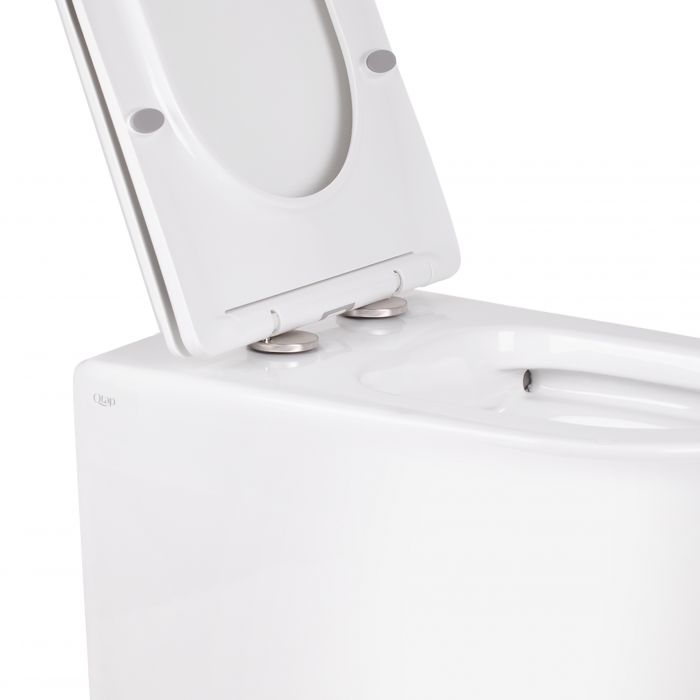 Унитаз напольный Qtap Swan безобедочный с сиденьем Soft-close QT16223178W