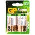Батарейка GP SUPER ALKALINE 1.5V 13A-U2 щелочная, LR20, D (4891199000003)