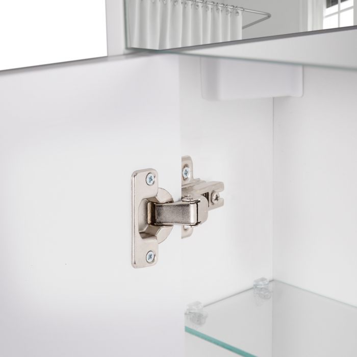 Зеркальный подвесной шкаф Qtap Robin 800х730х145 White с LED-подсветкой QT1377ZP8001W