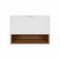 Тумба подвесная Qtap Robin 700х476х437 White/Whitish oak со столешницей QT1379TPН7001WWO