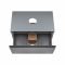 Тумба подвесная Qtap Robin 600х476х437 Graphite/Whitish oak со столешницей QT1379TPН6002GWO