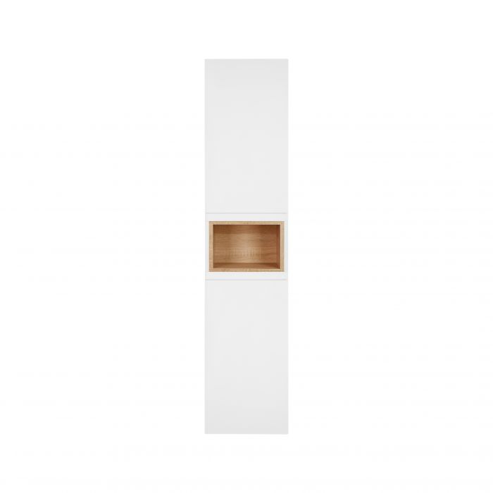 Пенал подвесной Qtap Robin 350х1650х316 White/Whitish oak QT1376PP1651RWWO