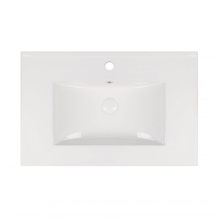 Комплект Qtap Robin 700х580х437 White/Whitish oak подвесная тумба + раковина врезная QT1372TPВ7001WWO