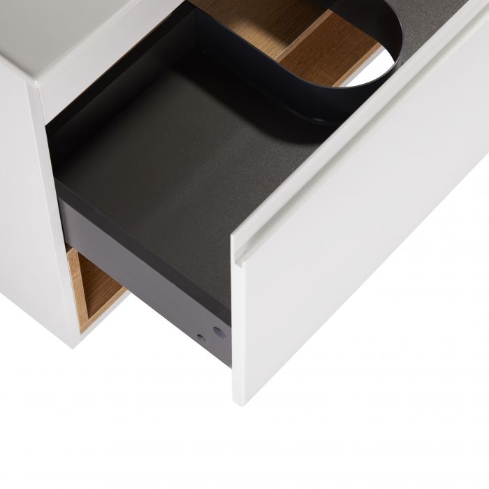 Комплект Qtap Robin 700х580х437 White/Whitish oak подвесная тумба + раковина врезная QT1372TPВ7001WWO