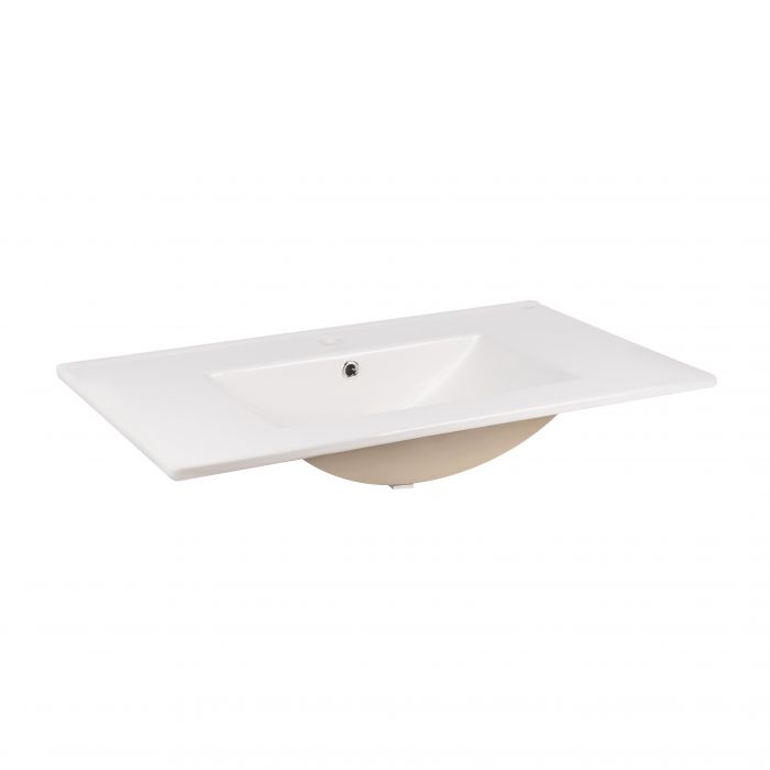 Комплект Qtap Robin 800х580х437 White/Whitish oak подвесная тумба + раковина врезная QT1372TPВ8001WWO