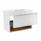 Комплект Qtap Robin 800х580х437 White/Whitish oak подвесная тумба + раковина врезная QT1372TPВ8001WWO