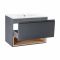 Комплект Qtap Robin 800х580х437 Graphite/Whitish oak подвесная тумба + раковина врезная QT1372TPВ8002GWO