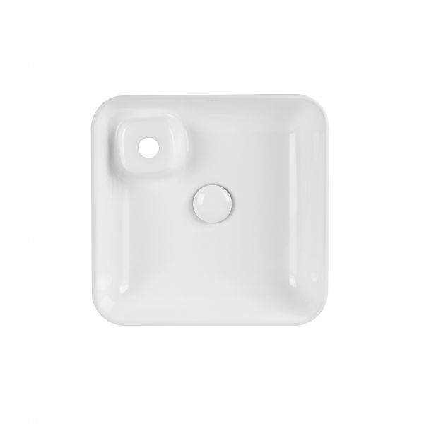 Раковина-чаша Qtap Stork 400х400х140 White з донним клапаном QT1511A057TW