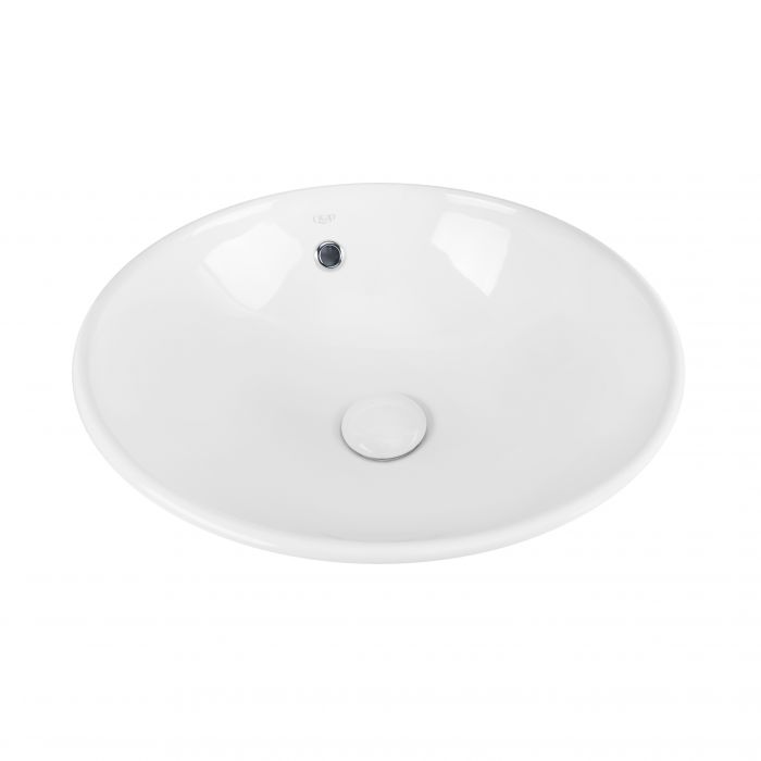Раковина-чаша Qtap Robin 410х410х180 White с донным клапаном QT1311A004W