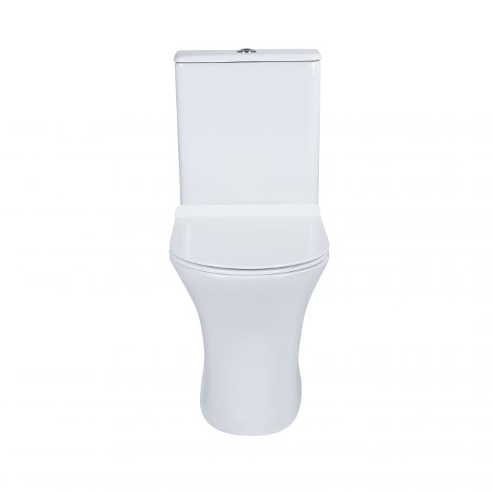 Унитаз-компакт Qtap Presto безобедочный с сиденьем Soft-close QT24221217AW