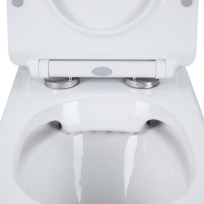 Унитаз-компакт Qtap Presto безобедочный с сиденьем Soft-close QT24221217AW