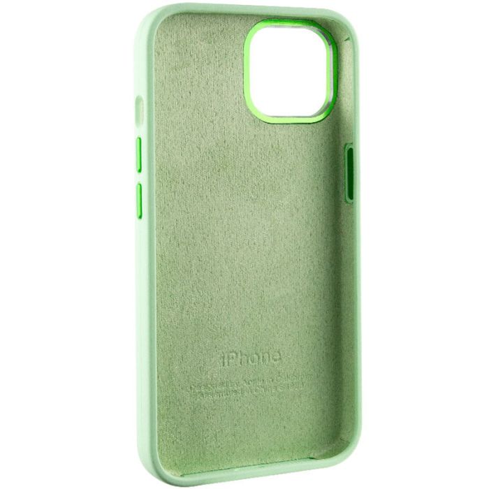 Чохол Silicone Case Metal Buttons (AA) для Apple iPhone 14 (6.1")