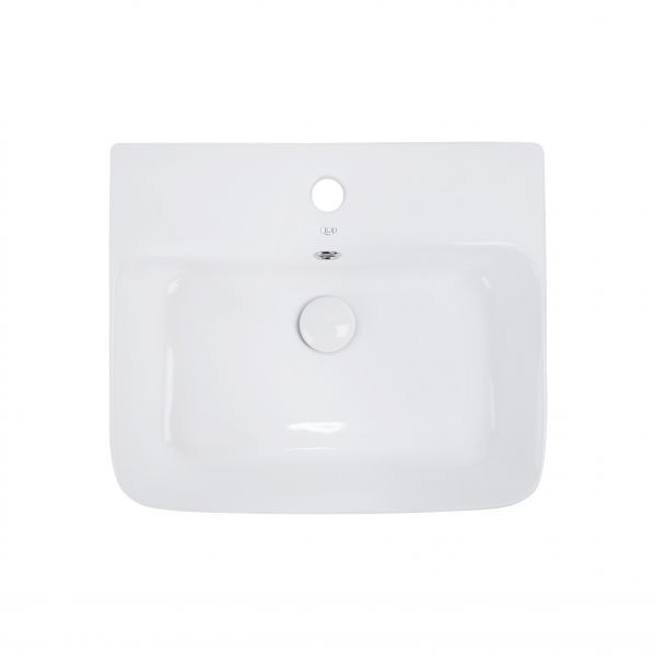 Раковина Qtap Virgo 485x410x125 White с донным клапаном QT18112258W