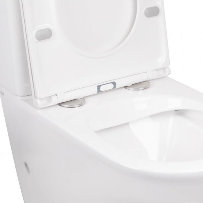 Qtap Robin чаша напольного унитаза Rimless гор. выпуск, нижний подвод, без сидения 665x380x845 mm WHITE