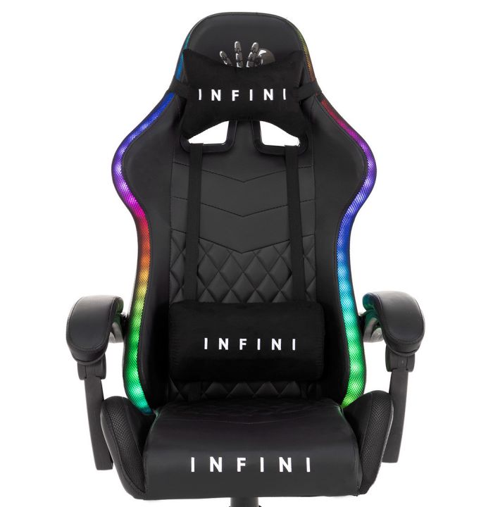 Компьютерное кресло Extreme INFINI FIVE с LED подсветкой Черный, Zenga экокожа