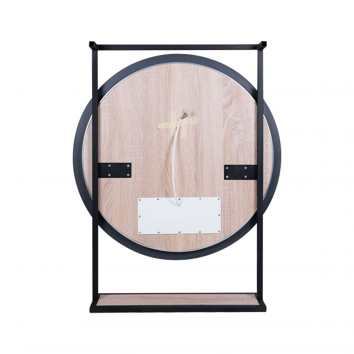 Зеркало Qtap Taurus 700х850х140 Black/Whitish oak с LED-подсветкой QT2478ZP700BWO