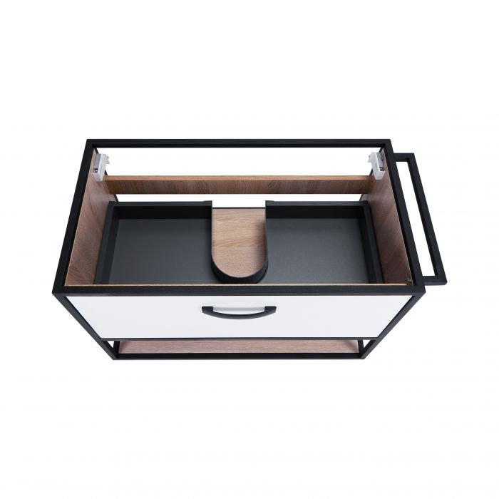 Комплект Qtap Taurus 800х580х437 White/Whitish oak подвесная тумба + раковина врезная QT2472TPT803WWO