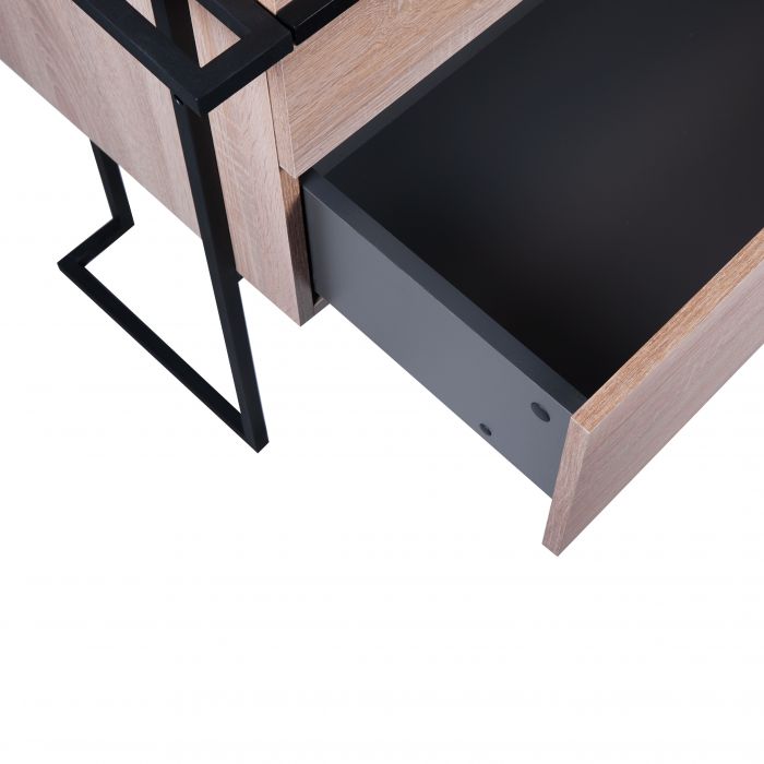 Комплект Qtap Taurus 800х800х437 Whitish oak напольная тумба + раковина врезная QT2471TNT803WO