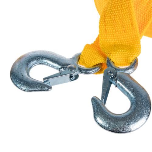 Трос буксир ТРШ-240-3-1 3т лента 40мм х 4м желтый/крюк/в пакете (ТРШ-240-3-1)