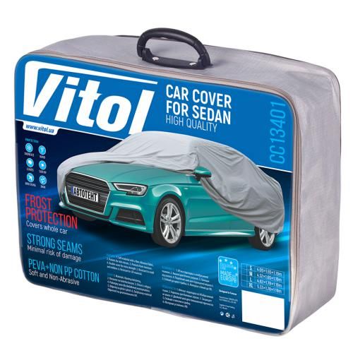 Тент (чехол) автом CC13401 XL серый с подкладкой PEVA/PP Cotton/533х178х119 к.з (CC13401-XL)