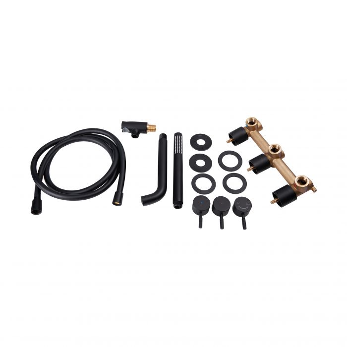 Смеситель скрытого монтажа Qtap Scorpio 3350105GB для двух потребителей