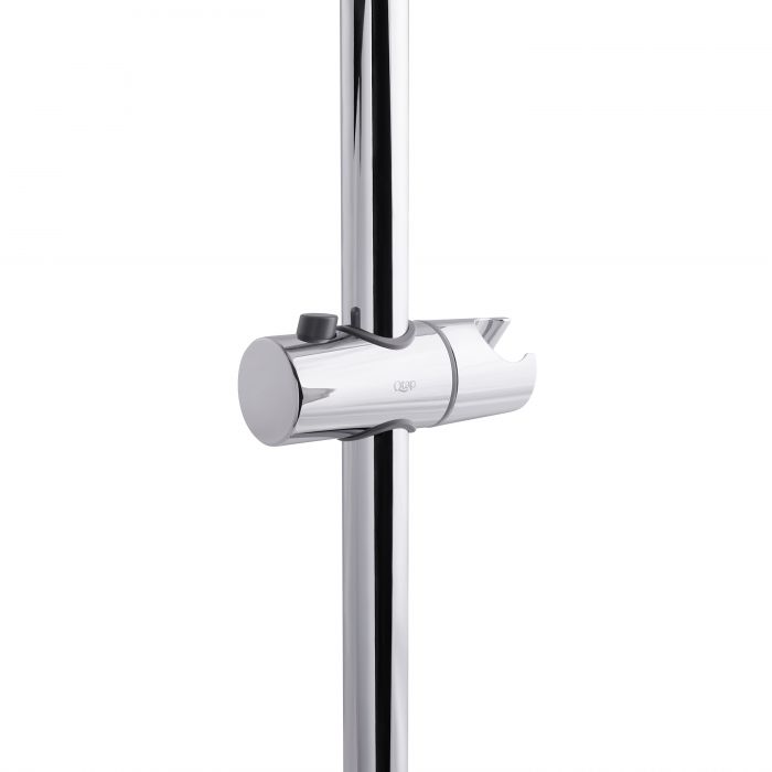 Душова стійка з тримачем універсальна Qtap Lepit 665 мм прямоугольна QTLEP82103OC Chrome