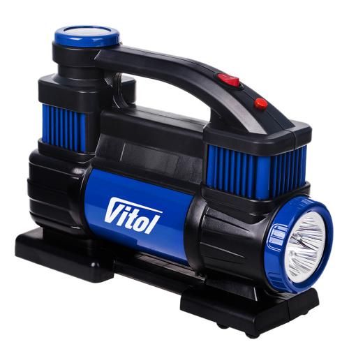 Компресор "ViTOL" К-70 150psi/25Amp /90л/2 циліндра /шланг 1,0+5,0м/клеми (К-70)