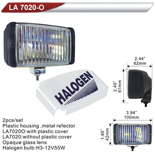 Фара дополнительная DLAA 7020O-RY/H3-12V-55W/100*42мм/крышка (LA 7020O-RY)