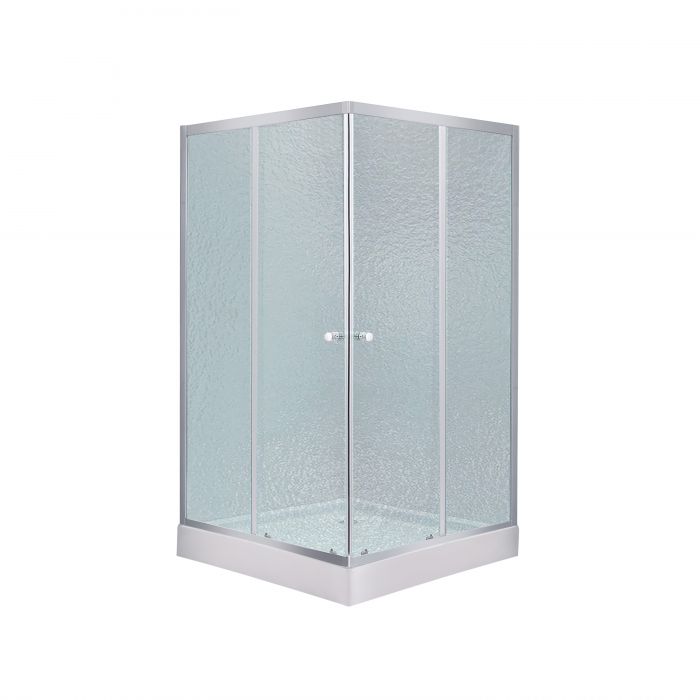 Набор Lidz душевая кабина Wawel SC80x80.SAT.LOW.FR, стекло Frost 4 мм + поддон Mazur