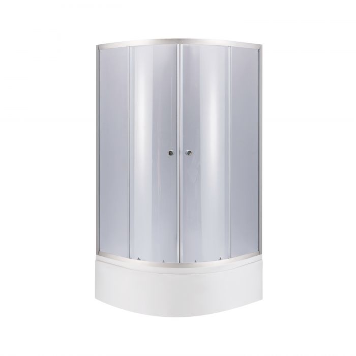 Набор Lidz душевая кабина Latwa SC80x80.SAT.HIGH.GR, стекло тонированное 4 мм + поддон с панелью Kupala