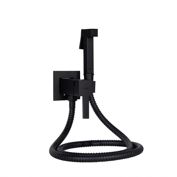 Набор для душа гигиенического Qtap Inspai-Varius прямоугольный QT259710842859NB Black Matt