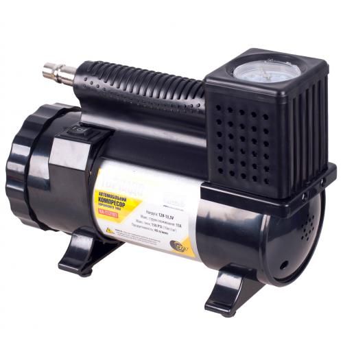 Компрессор автомобильный "Торнадо" КА-Т12181 150psi/15Amp/40л/фонарь/прикур.+переходник/шланг 3,0м (КА-Т12181)