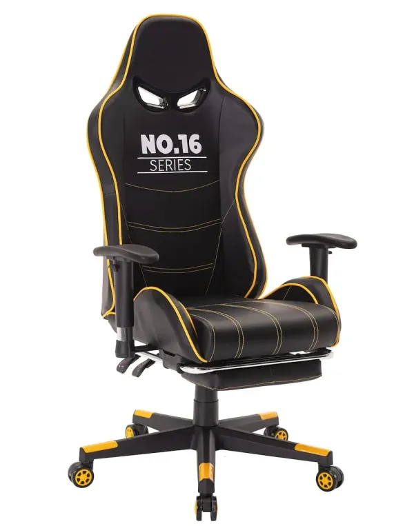 Компьютерное кресло INFINI SYSTEM NO. 16 Желтый, Zenga экокожа