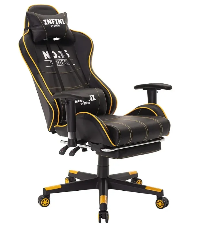 Компьютерное кресло INFINI SYSTEM NO. 16 Желтый, Zenga экокожа