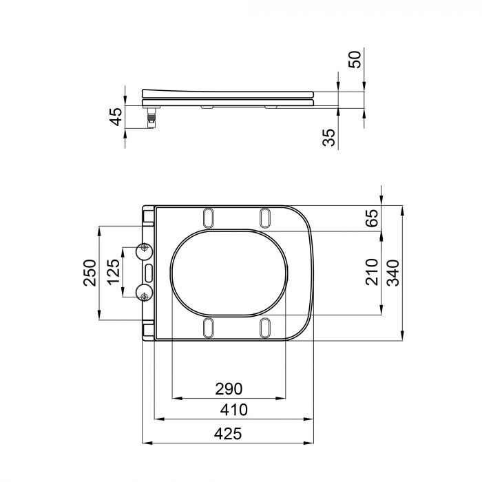 Сидение для унитаза Qtap Nando с микролифтом Slim QT12991222AW